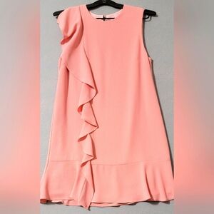 Charles Henry sleeveless ruffle‎ dress, peach color size small